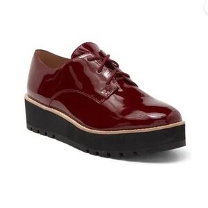 Eileen Fisher Eddy Patent Leather Platform Oxford Shoe 6